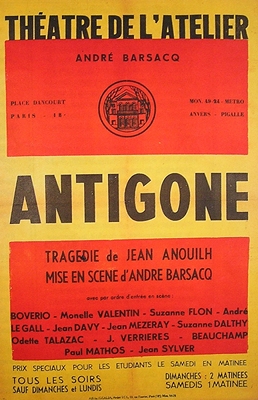 affiche pour Antigone, 1944